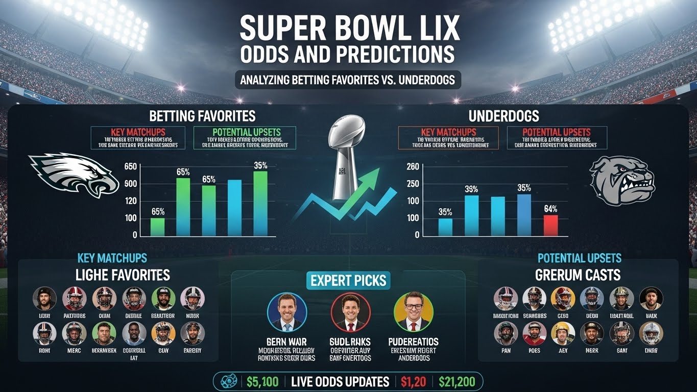 Super Bowl LIX Odds and Predictions: Analyzing Betting Favorites vs Underdogs